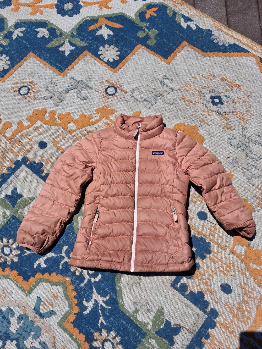 Patagonia Girls' Dusty Rose Or Mauve Quilted Puffer Jacket
